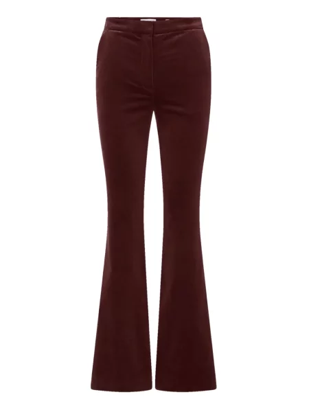 Pantaloni Veronica Beard de catifea evazate roșu