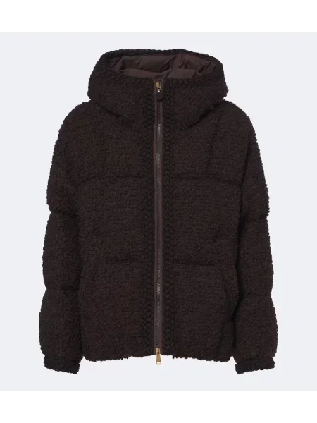 Ursuleț de pluș geacă cu puf Moncler de lână maro