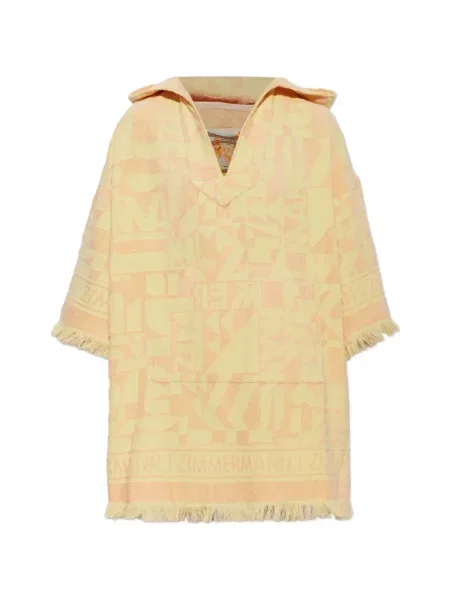 Rochie mini Zimmermann din jacard cu autograf galben