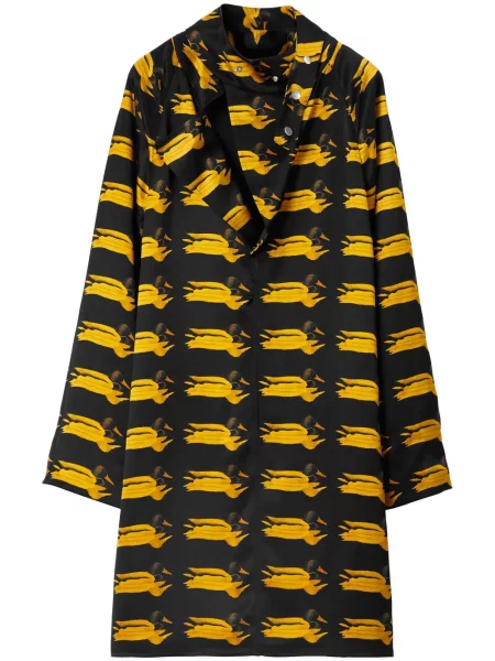 Rochie Burberry de mătase cu imagine negru