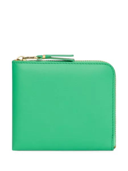 Portofel Comme Des Garçons Wallet din piele clasic verde