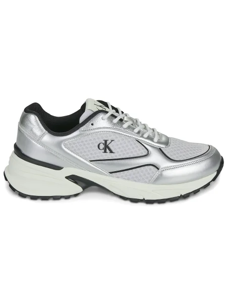 Sneakers Calvin Klein Hike Runner Laceup Mesh Mix Met argintiu