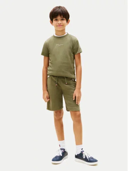 Dětské tričko Tommy Hilfiger zelené