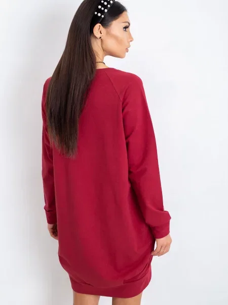 Obleka obleka Fashionhunters bordo