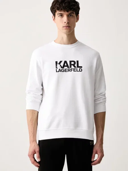 Karl Lagerfeld hanorac pentru bărbați din alb