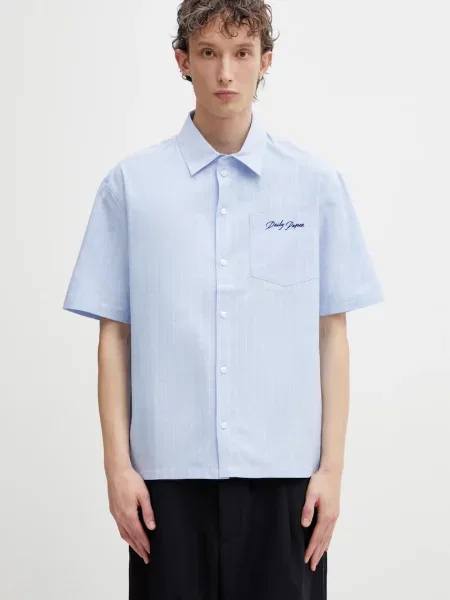 Daily Paper script ss košulja za muškarce plava
