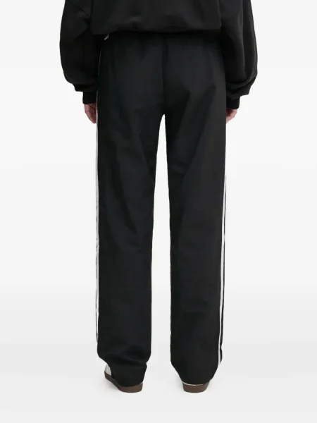 Pantaloni palazzo Adidas cu dungi plisat cu imagine albastru