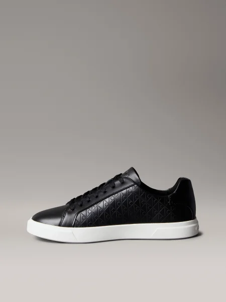 Sneakers Calvin Klein Low Pro Cups Lace Up Lth Aop negru