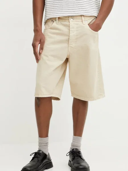 Sunflower pantaloni scurti jeans barbati bej