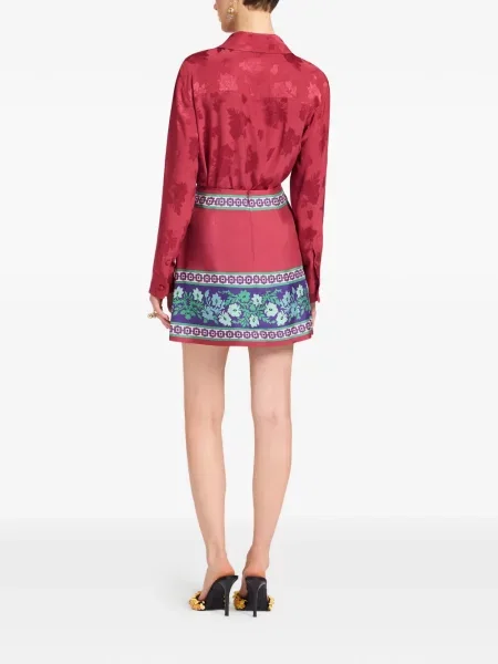 Fusta mini La Doublej cu model floral roșu