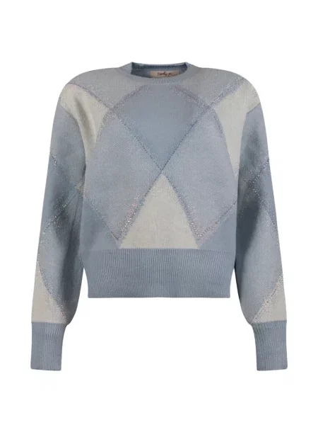 Pulover Derhy cu model argyle albastru