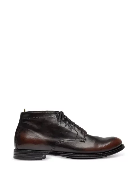Pantofi derby Officine Creative cu șireturi din dantelă maro