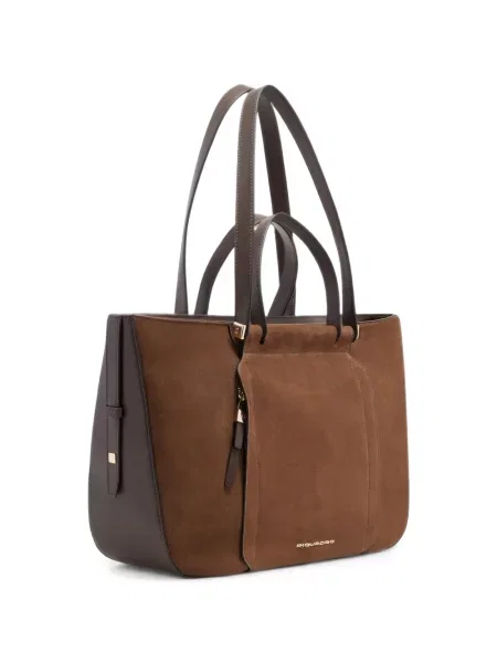 Geantă shopper Piquadro maro