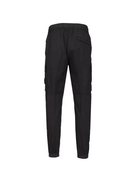 Pantaloni cargo Stone Island cu strasuri negru