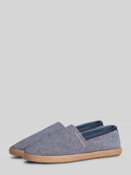 Espadryle z czystej bawełny z napisem z logo Tommy Hilfiger