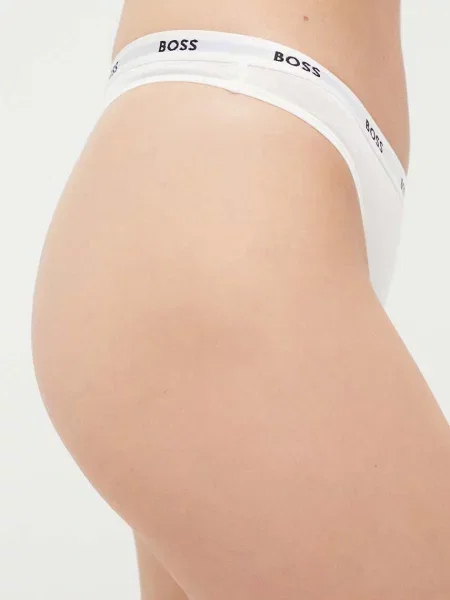 BOSS tanga s viskózou THONG CI béžové