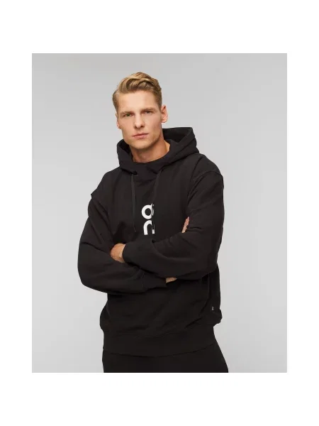 Mikina On Running Club Hoodie black bílá