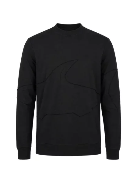 Hanorac crewneck Paul & Shark cu decolteu rotund cu autograf negru
