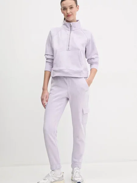 Спортивні штани Dkny однотонні фіолетовий