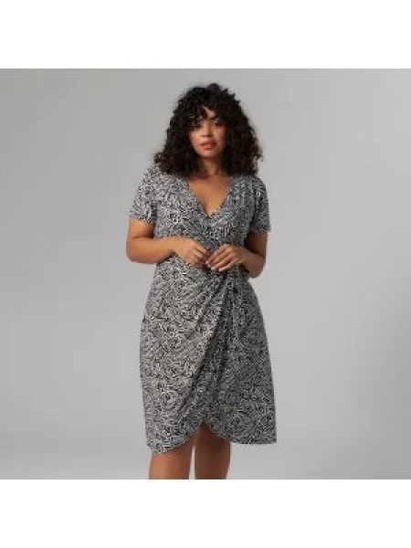 Sinsay Midi šaty s ozdobným vázáním Vícebarevná