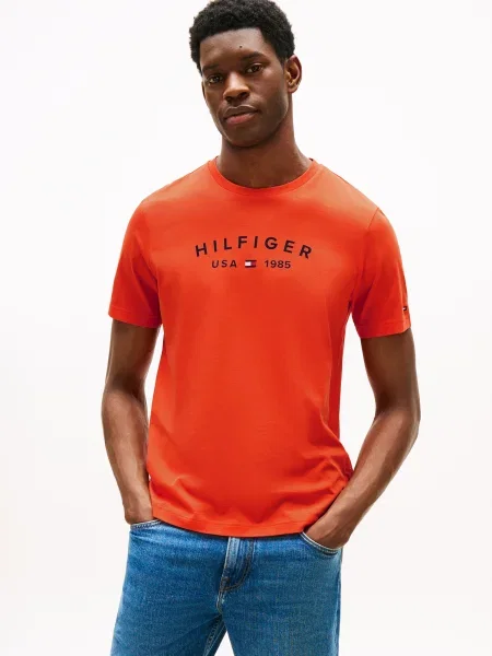 Tommy Hilfiger Tricou Fathers Day Portocaliu alb