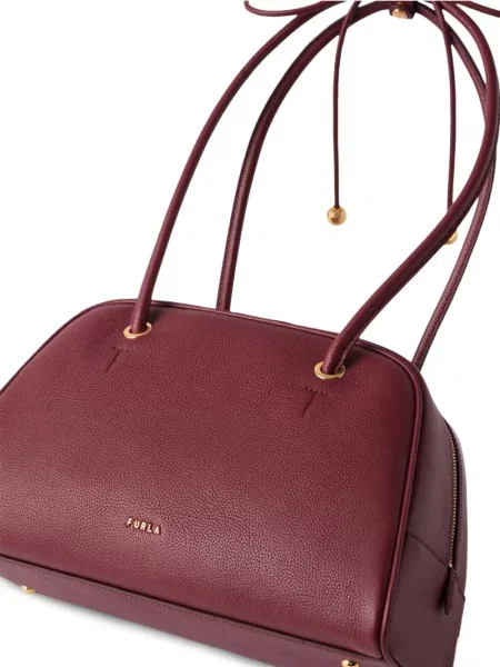 Geantă shopper Furla din piele roșu