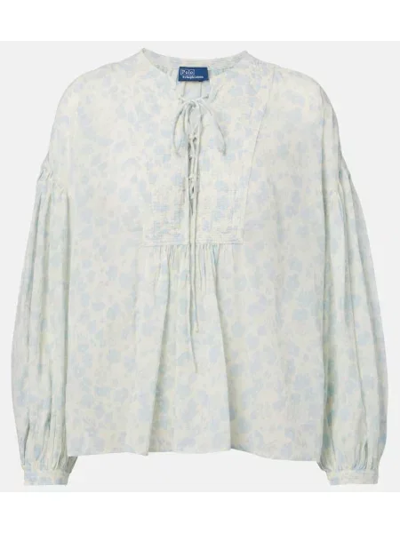 Блуза Polo Ralph Lauren на цветя бяло