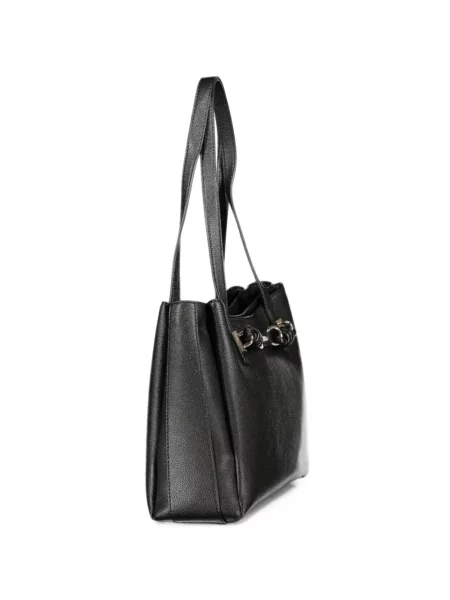 Geantă shopper Guess cu autograf negru