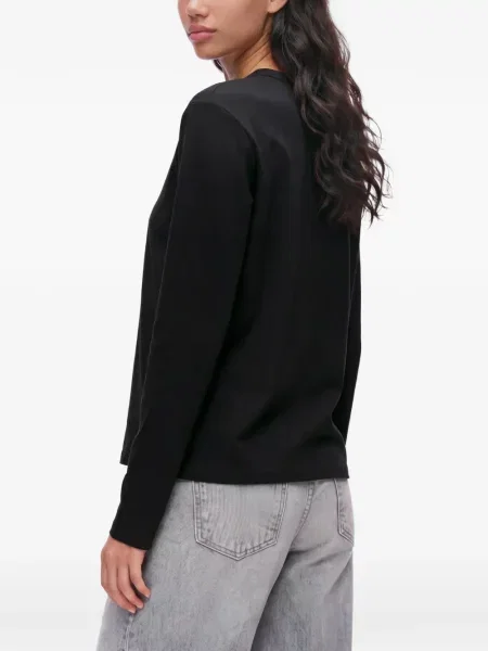Top Karl Lagerfeld Jeans s autogramom crna
