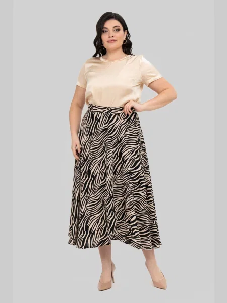 Спідниця міді All Posa бежевий