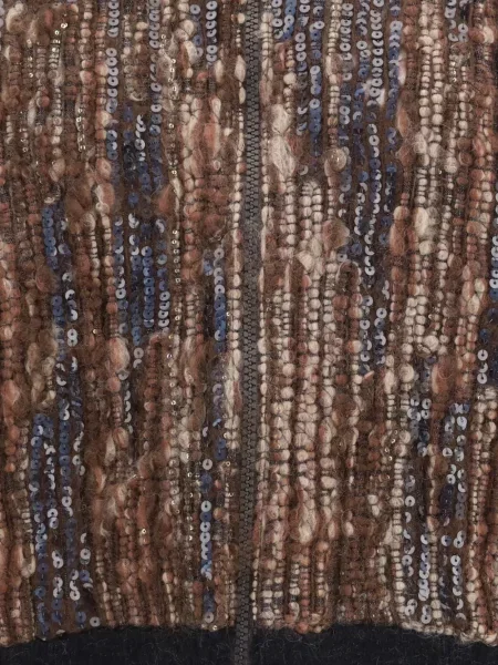 Cardigan Brunello Cucinelli cu paiete maro