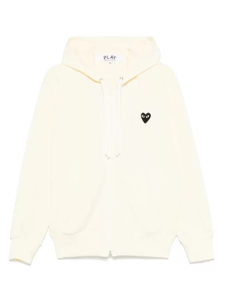 Duża bluza z kapturem Comme Des Garcons Play z nadrukiem w serca