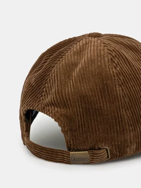 Barbour czapka z daszkiem Preston Cord Cap beżowy