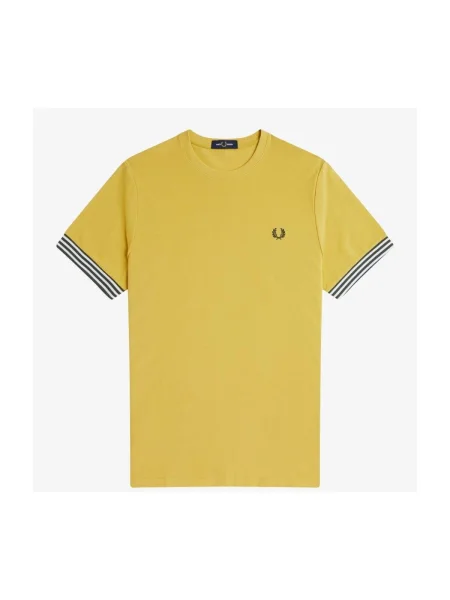 Pruhované tričko Fred Perry žltá