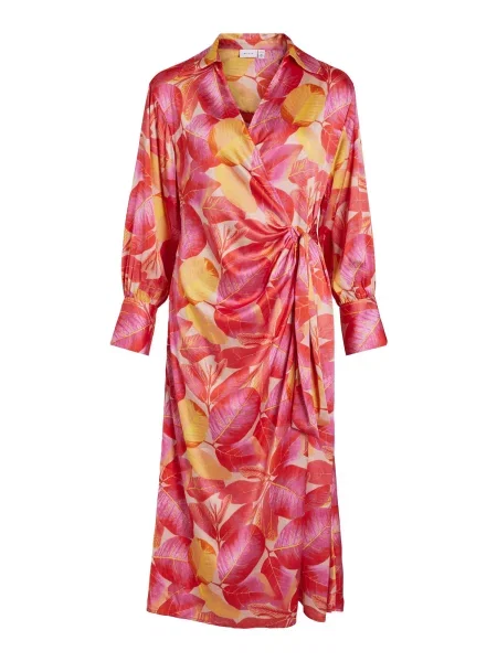 VILA Košilové šaty Costanta oranžová / pink červená