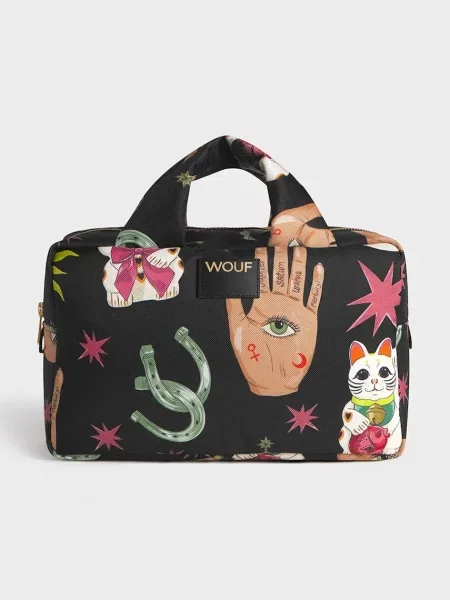 Putna kozmetička torbica WOUF Fortuna 29 x 18 x 13 cm crna