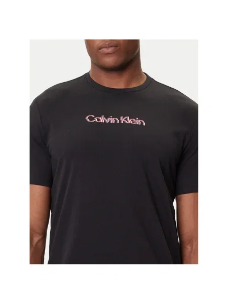 Calvin Klein Jeans Tričko Glitched Logo čierna