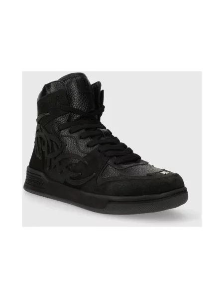Sneakersy Misbhv skórzane czarne