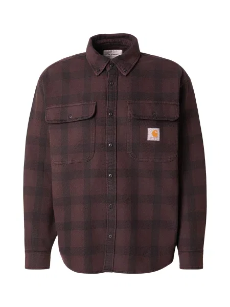 Carhartt WIP Košile vínově červená / melír černý