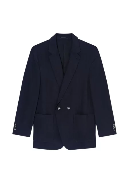 Palton Giorgio Armani cu două rânduri de nasturi albastru