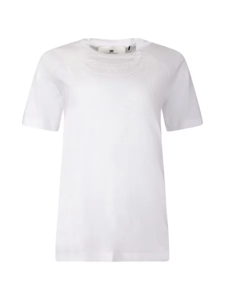 Tricou Elisabetta Franchi cu broderie alb