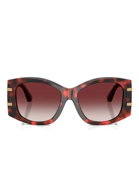 Ochelari de soare Dolce & Gabbana Eyewear cu imprimeu geometric cu autograf roșu