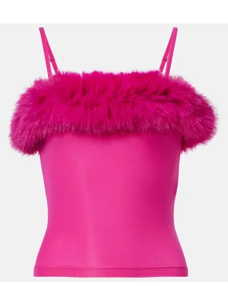 Top Balenciaga z dżerseju różowy