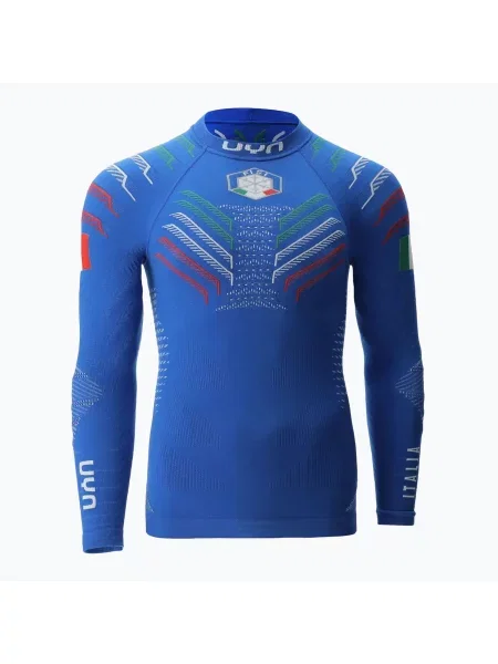 Gyermek termoaktív felső UYN Natyon Junior Italy Turtle Neck italy Natyon Junior Italy Turtle Neck kék