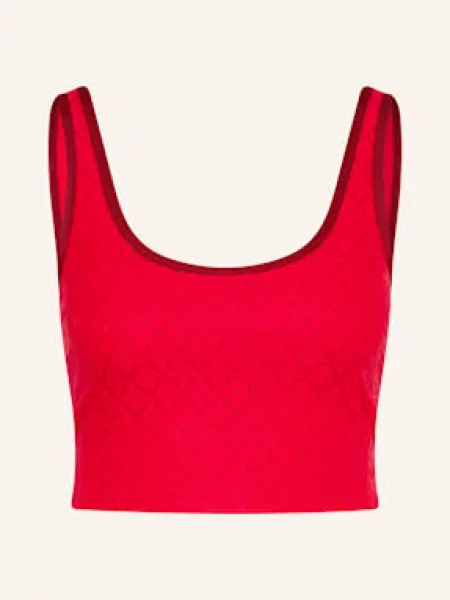 Krótki top Lululemon z siateczką czerwony