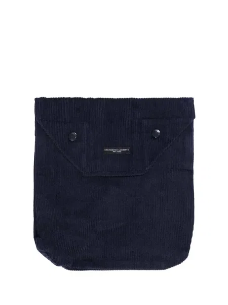 Geantă Engineered Garments de catifea cord albastru