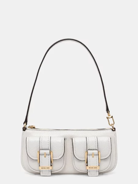 Geanta de piele Michael Michael Kors din piele alb