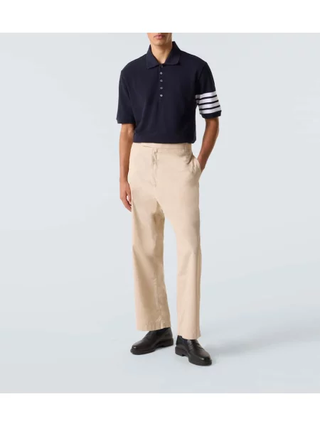 Tricou polo Thom Browne albastru