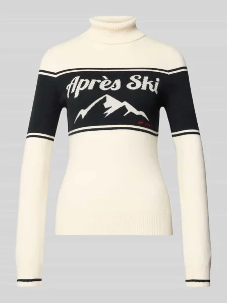 Sweter z golfem z Wyhaftowane logo Model Floriane' Leger By Lena Gercke biały