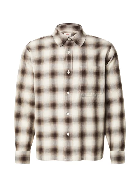 LEVI'S ® Košile DUBOCE čokoládová / khaki bílá